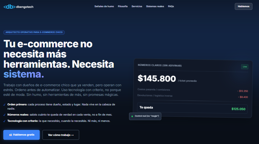 Captura del proyecto dbengotech