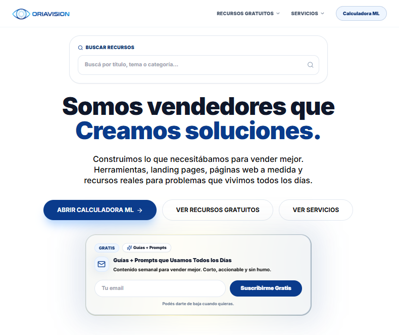 Captura del proyecto Oriavision